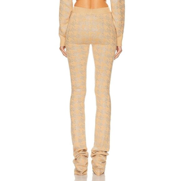 retrofete Desiree Pants in Caramel Silver Houndstooth Medium New Womens Knit - Picture 3 of 16